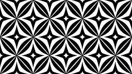 Creative seamless vector geometric floral pattern
