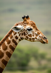 Obraz premium Close-up giraffe profile (1)