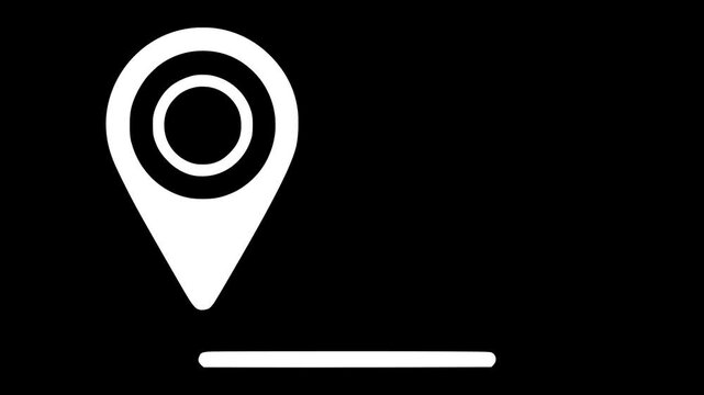 Location Pin Icon Animation Vector