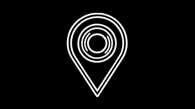 Location Pin Icon Animation Vector