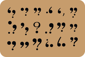 Obraz premium Diverse Quotation Mark Collection: Various Typographic Styles for Speech and Text Attribution.