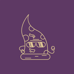 Pizza brand logo design template