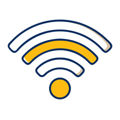 Wi-Fi signal icon in a simple and modern design representing connectivity and technology