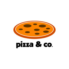 Pizza brand logo design template