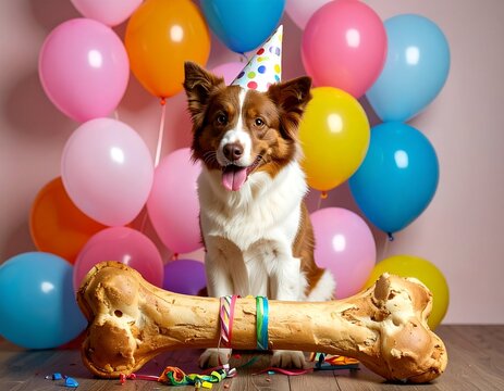 Celebrating Paws: The Festive Puppy Party Generate by Ai