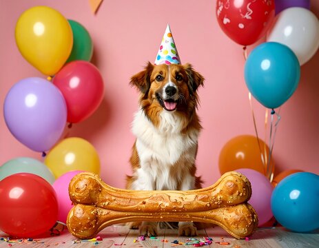 Celebrating Paws: The Festive Puppy Party Generate by Ai