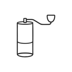 Outline manual coffee grinder minimal icon