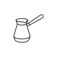 Line icon of cezve Turkish coffee pot