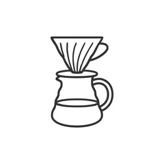Outline V60 pour over coffee icon
