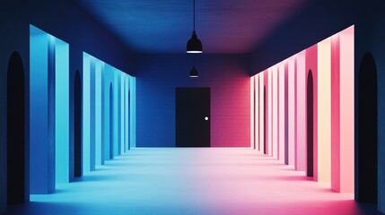 Colorful neon prison reveals hidden confinement within