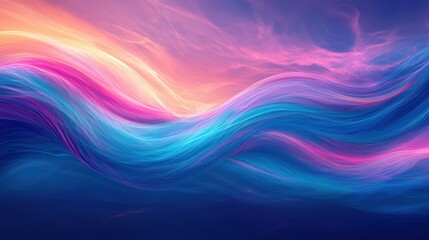 Fototapeta premium A mesmerizing fluid art composition with swirling waves of blue, purple, and pink, creating a dreamy and hypnotic effect