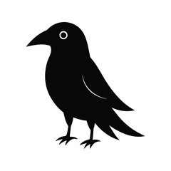 Obraz premium Black Crow Gothic Halloween Minimal Vector