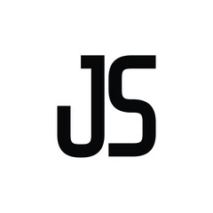 JS monogram logo design letter text name symbol monochrome logotype alphabet character simple logo