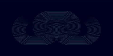 Modern dark blue abstract horizontal banner background with glowing geometric lines.