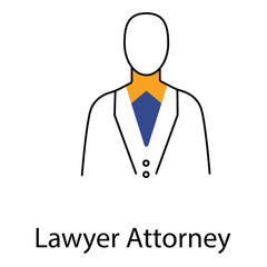 Justice System vector Icon design Symbolizing Lawyer Attorney Role