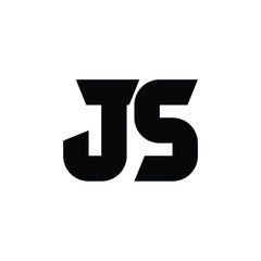 JS monogram logo design letter text name symbol monochrome logotype alphabet character simple logo