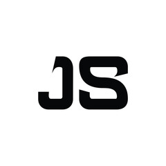 JS monogram logo design letter text name symbol monochrome logotype alphabet character simple logo