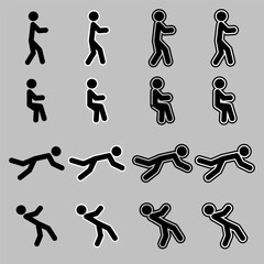 black Stickman stick man figure people stick figure stick silhouette human silhouette pictogram