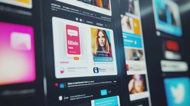 Close-up of digital social media interface.