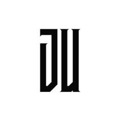 JU monogram logo design letter text name symbol monochrome logotype alphabet character simple logo