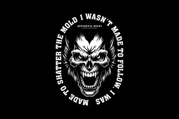 Fototapeta premium graphic tee design streetwear style modern scary tee design