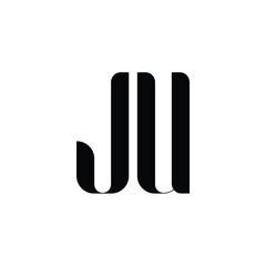 JU monogram logo design letter text name symbol monochrome logotype alphabet character simple logo