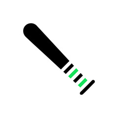Stylized sporting equipment icon with geometric design and bold color accents