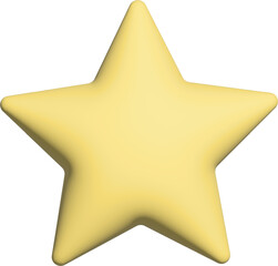 3d render of golden star