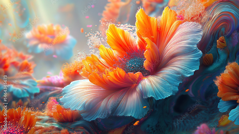Poster a beautiful array of different colors and textures showcased for a rich and diverse visual experienc