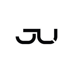 JU monogram logo design letter text name symbol monochrome logotype alphabet character simple logo