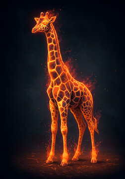 Fiery giraffe