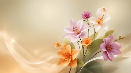 Floral Pattern Background Design for Print Media