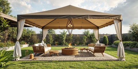 Modern Canopy Tent Mockup - Design Concept