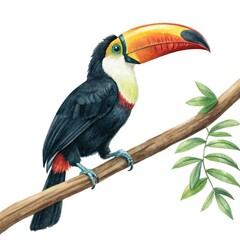 Obraz premium toucan on a white background
