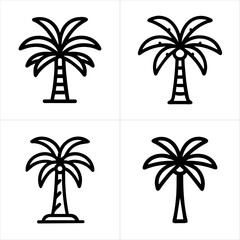 palm tree icon set  © iconbaba