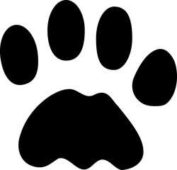 Paw print icon. Animal symbol