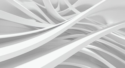 Abstract white curved shapes background