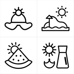 summer icon set
