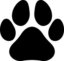 Paw print icon. Animal symbol