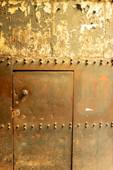 old rusty metal door