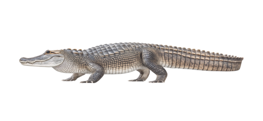 Photograph of an American alligator on a transparent background