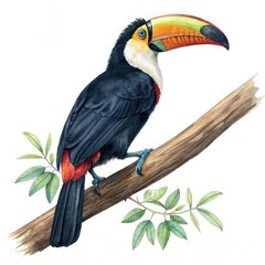 Obraz premium toucan on a white background