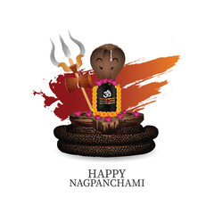 Creative shivling for happy nag panchami festival