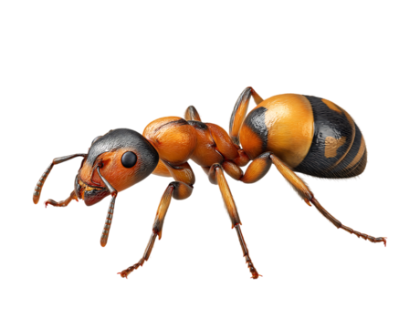 ant isolated on transparent background