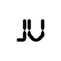 JV monogram logo design letter text name symbol monochrome logotype alphabet character simple logo