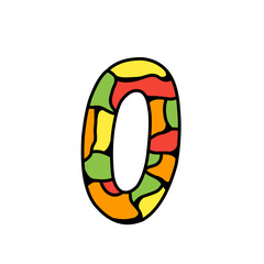 mosaic number stain vector