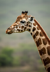 Obraz premium Giraffe portrait in profile (2)