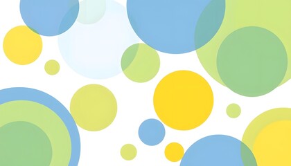 Dynamic colorful circles design abstract art exhibition visual art studio space bird's eye view modern aesthetics for creativity