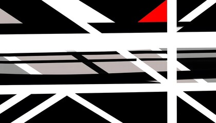 Dynamic abstract composition featuring bold lines and shapes art installation modern studio artistic expression creative viewpoint