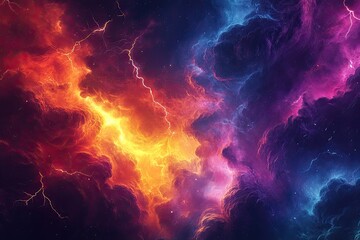 Cosmic storm clouds of vibrant energy